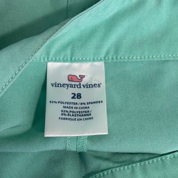 Vineyard Vines Swim Trunk Men Size 28 Green Board Shorts Unlined Seafoam Mint 9" - Picture 7 of 8